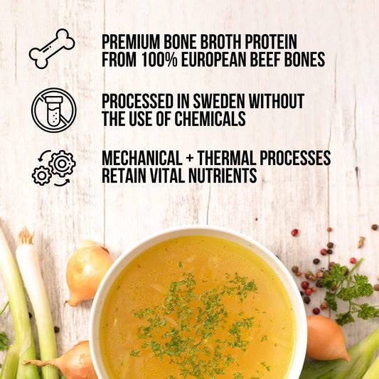 Naked Bone Broth - Beef Bone Broth Protein Powder - 20G Protein, Only 1 Ingredient - Gut Health And Joint Supplement - Unflavored - No Gmo, Gluten, Or Soy - 1 Pound