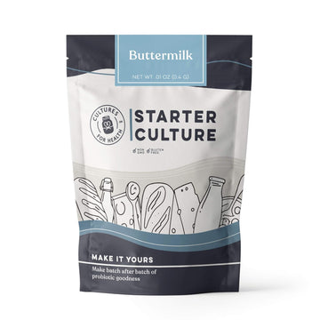 Cultures For Health Buttermilk Starter Culture | Diy Buttermilk, Sour Cream, Or Butter | Heirloom Starter Cultures At Room Temperature | Gluten-Free, Non-Gmo, Rich In Probiotics For Digestive Health