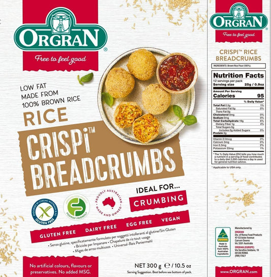 Orgran Free From All Purpose Rice Crumbs (300G) - Pack Of 2