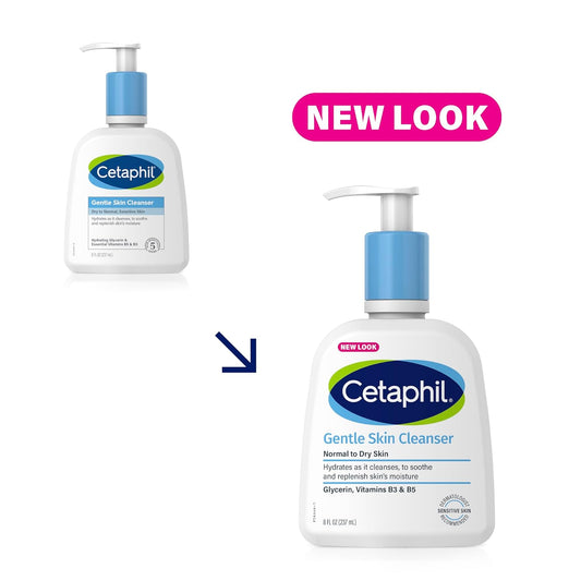 Cetaphil Face Wash, Hydrating Gentle Skin Cleanser For Dry To Normal Sensitive Skin, New 8 Oz 3 Pack, Fragrance Free, Soap Free And Non-Foaming