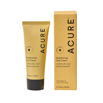 Acure Brightening Day & Night Cream Set – Hydrating & Radiance-Boosting Moisturizers For Even Skin Tone & Smooth Texture, Vegan, 1.7 Fl Oz Each