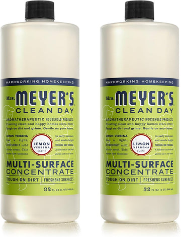 Mrs. Meyer'S Clean Day Multi-Surface Cleaner Concentrate, Use To Clean Floors, Tile, Counters, Lemon Verbena, 32 Fl. Oz - Pack Of 2