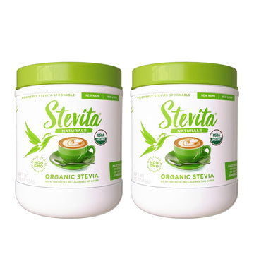 Stevita Organic Stevia - 16 Oz, Pack Of 2 - Stevia & Erythritol All-Natural Sweetener, No Calories - Usda Organic, Non-Gmo, Vegan, Keto, Paleo, Gluten Free - 1816 Total Servings