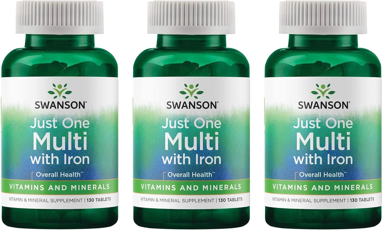 Swanson Century Formula Multivitamin With Iron 130 Tabs (3 Pack)
