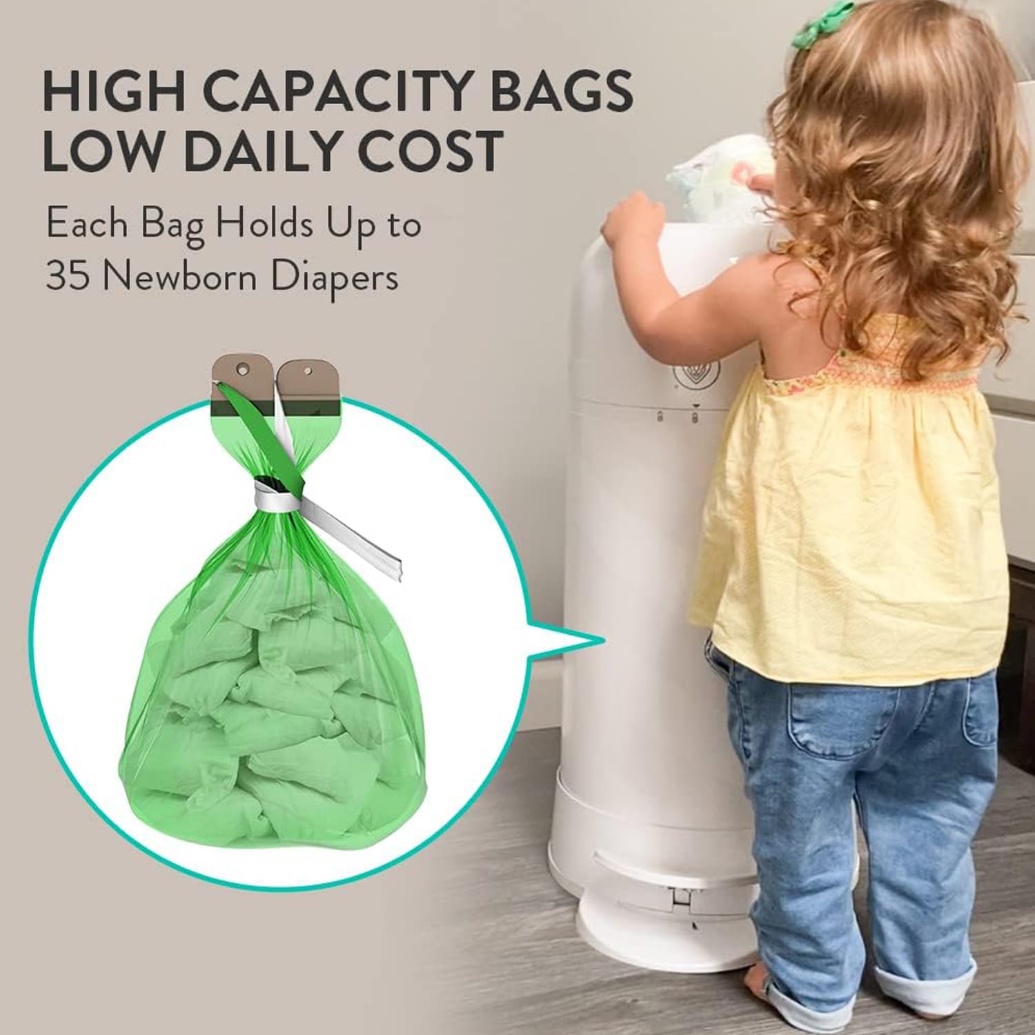 Prince Lionheart MY TWIST’R™ Diaper Disposal System | Outsmart Odors| Drop – Step - Done® | Easy to use | Designed to Last | High Capacity Bags | Personalize to Match Nursery : Baby