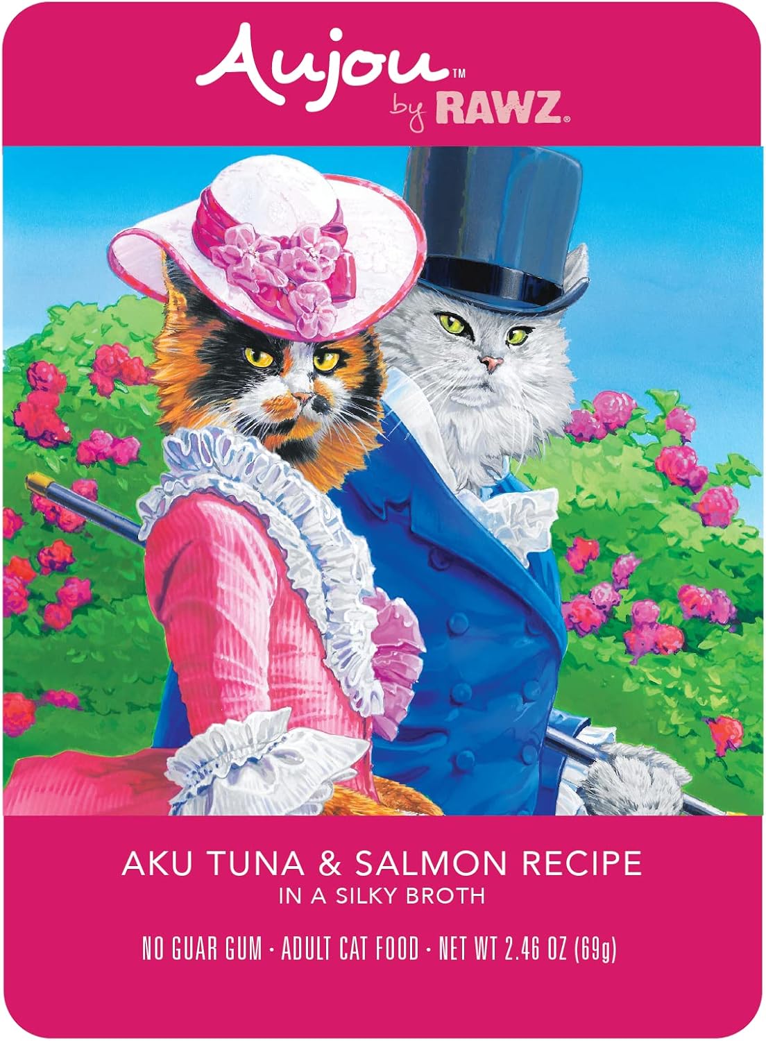 Rawz Aujou Aku Tuna & Salmon Cat Food 8/2.46 Oz Pouches