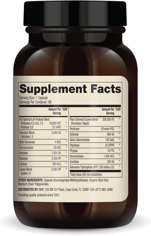 Dr. Mercola Full Spectrum Enzymes, 30 Servings (90 Capsules), Dietary Supplement, Supports Immune And Digestive Health, Non-Gmo