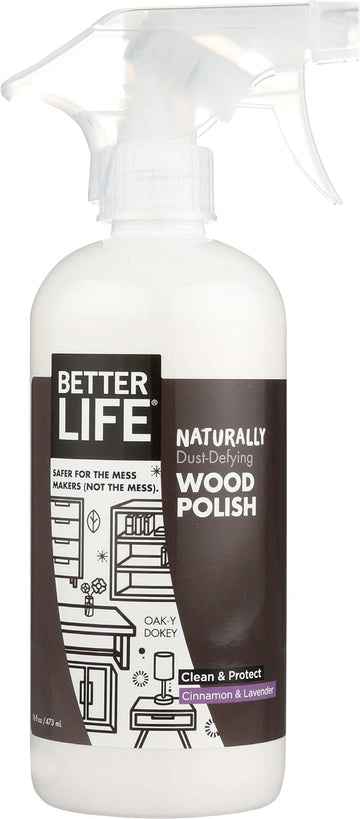 Better Life Natural Oak-y-Dokey Wood Cleaner and Polish Cinnamon and Lavender, 16 Oz, 16 Fluid Ounce