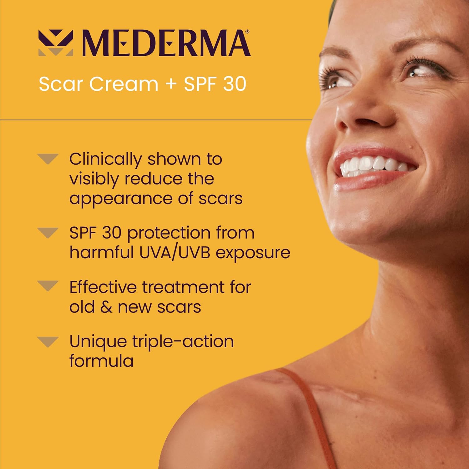 Mederma Scar Cream Plus Spf 30, Sunscreen, Protects From Sun Damage, Reduces The Appearance Of Scars : Health & Household