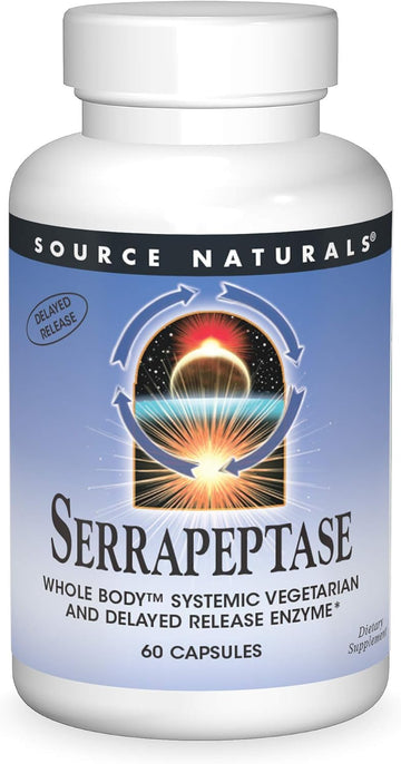 Source Naturals Serrapeptase - Delayed Release Enzyme - 60 Vegetarian Capsules