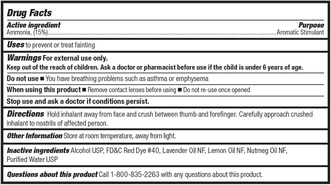 Pac-Kit 9-001 Ammonia Inhalant Capsule (Box of 10) : Health & Household