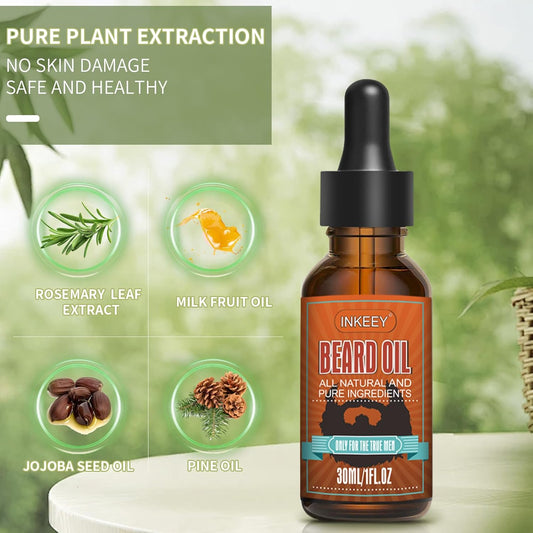 Beard Growth Oil For Men - Beard Conditioner Oil Rich In Jojoba Oil & Sweet Almond Oil Multiple Natural Extracts - Beard Softener And Care-Strengthens & Moisturizes Beard (2 Fl Oz, Unscented)