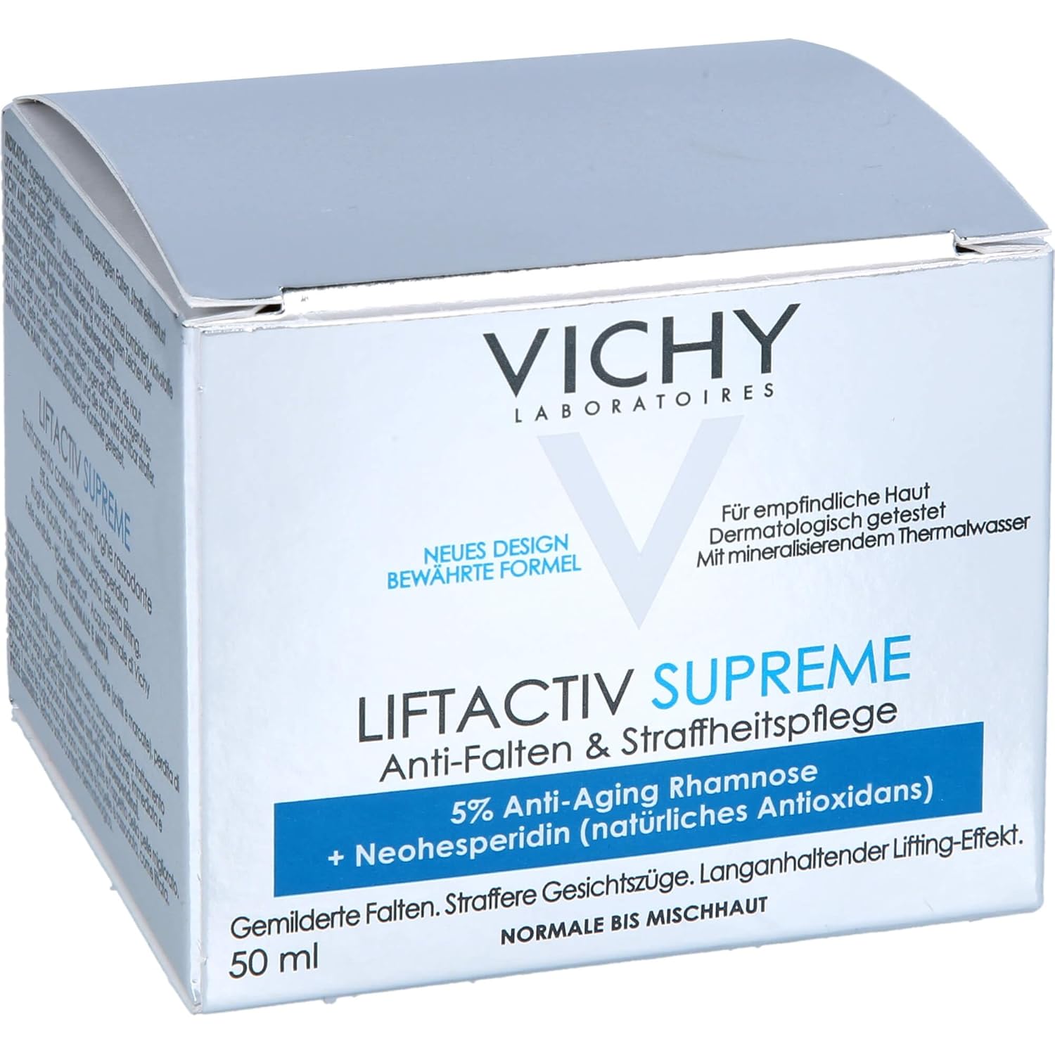 Vichy LiftActiv Supreme Anti Aging Face Moisturizer, Anti Wrinkle Cream, Firming and Hydrating Cream to Smoothe Skin, Day Cream Suitable for Sensitive Skin , 1.69 Fl Oz (Pack of 1) : Beauty & Personal Care