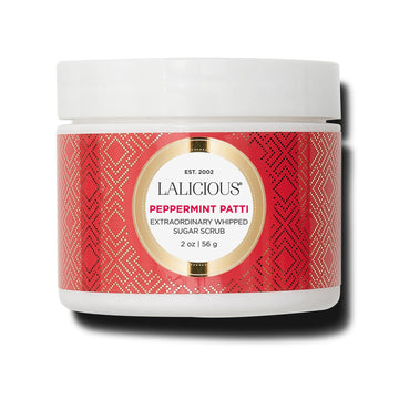 Lalicious Sugar Peppermint Extraordinary Whipped Sugar Scrub - Cane Sugar Body & Foot Scrub, Exfoliating & Moisturizing Skin Care With Coconut Oil & Honey, No Parabens (2Oz)