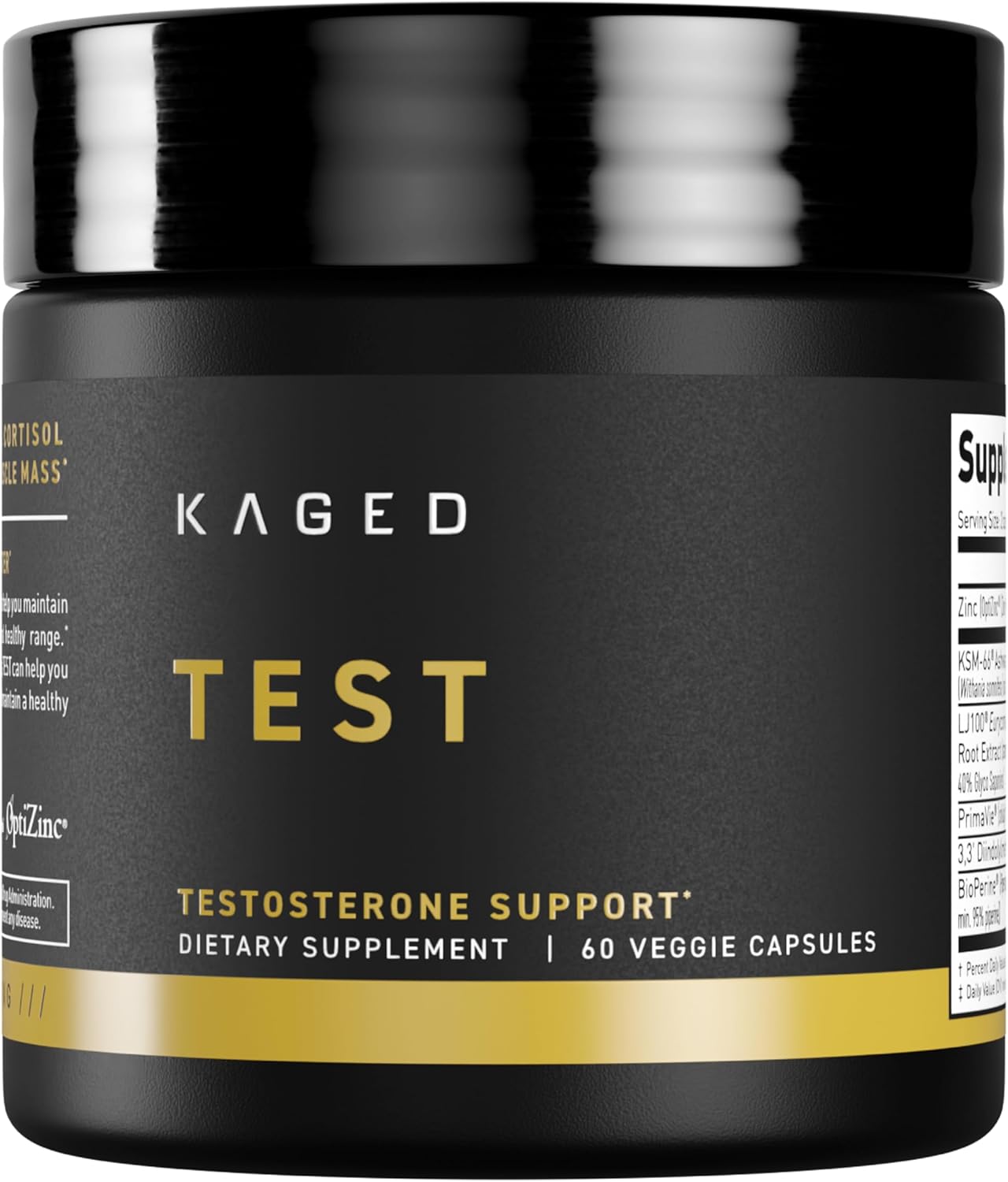 Kaged Testosterone Booster Ferodrox Ultra-Premium Hormone Management Supplement With Lj100 Tongkat Ali Ksm-66 Ashwagandha Shilajit 60 Servings
