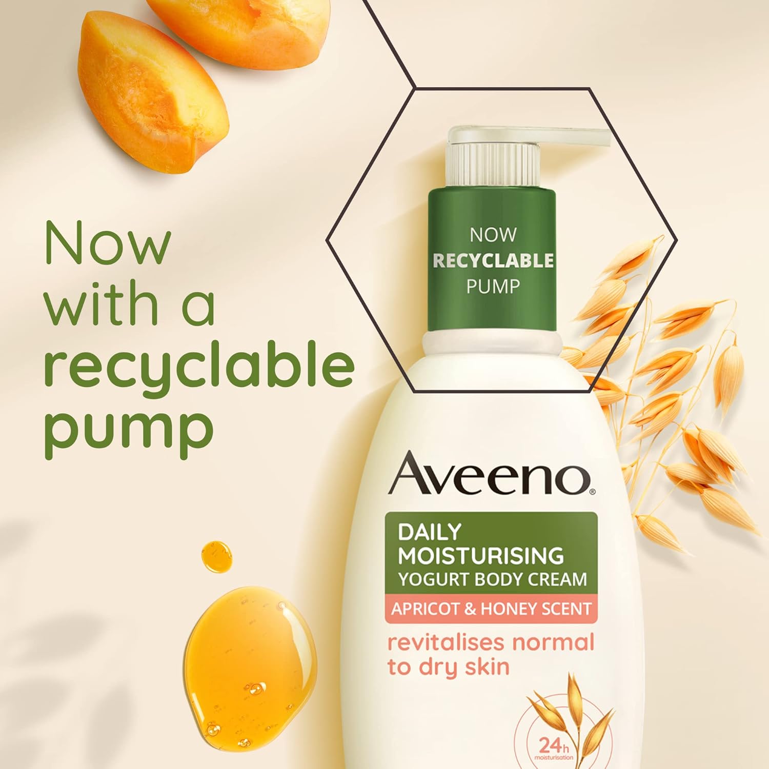 Aveeno Daily Moisturising Yogurt Body Cream, Apricot & Honey Scent, With Nourishing Oat & Greek Yogurt, 24-Hour Moisturisation, Suitable for Dry, Sensitive Skin, Rich Creamy Formula, 300ml : Amazon.co.uk: Beauty