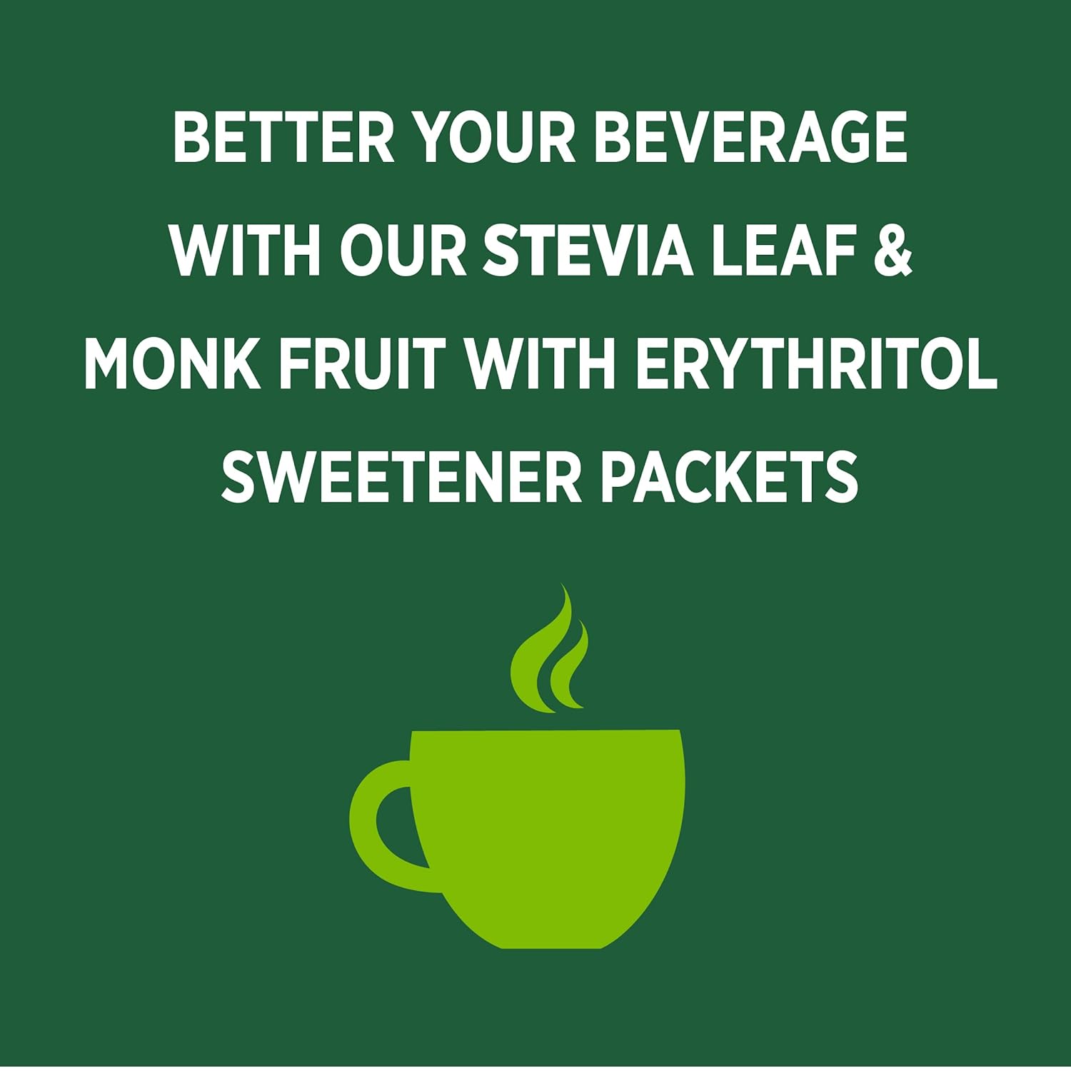 Whole Earth Sweetener Co. Nature Sweet Stevia & Monk Fruit Sweetener, Erythritol Sweetener, Stevia Packets, Sugar Substitute, Natural Sweetener, 40-Count