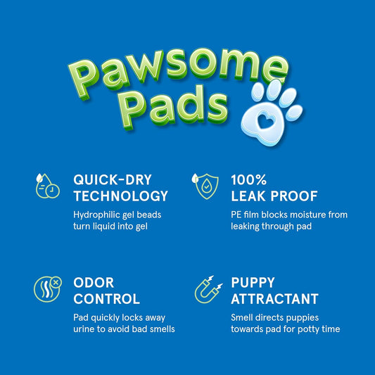 Puppy Pads Pet Pee Pads For Dogs & Puppy Training [300-Count] Potty Pads For Dogs 22" X 22" Leak-Proof Dog Pee Pads - Quick-Dry Surface - Heavy Duty Absorbent Disposable Dog Wee Pad Bulk Pack