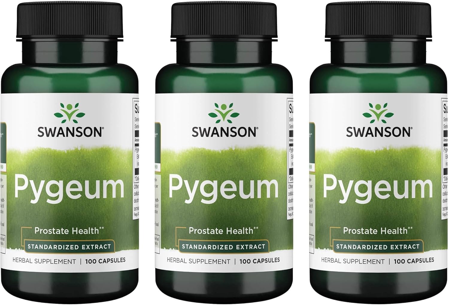Swanson Pygeum - Herbal Supplement Promoting Male Prostate Health, Bladder, And Urinary Tract Health Support - Mens Health Supplement - (100 Capsules, 125Mg Each) 4 Pack
