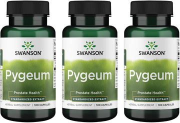 Swanson Pygeum - Herbal Supplement Promoting Male Prostate Health, Bladder, And Urinary Tract Health Support - Mens Health Supplement - (100 Capsules, 125Mg Each) 4 Pack