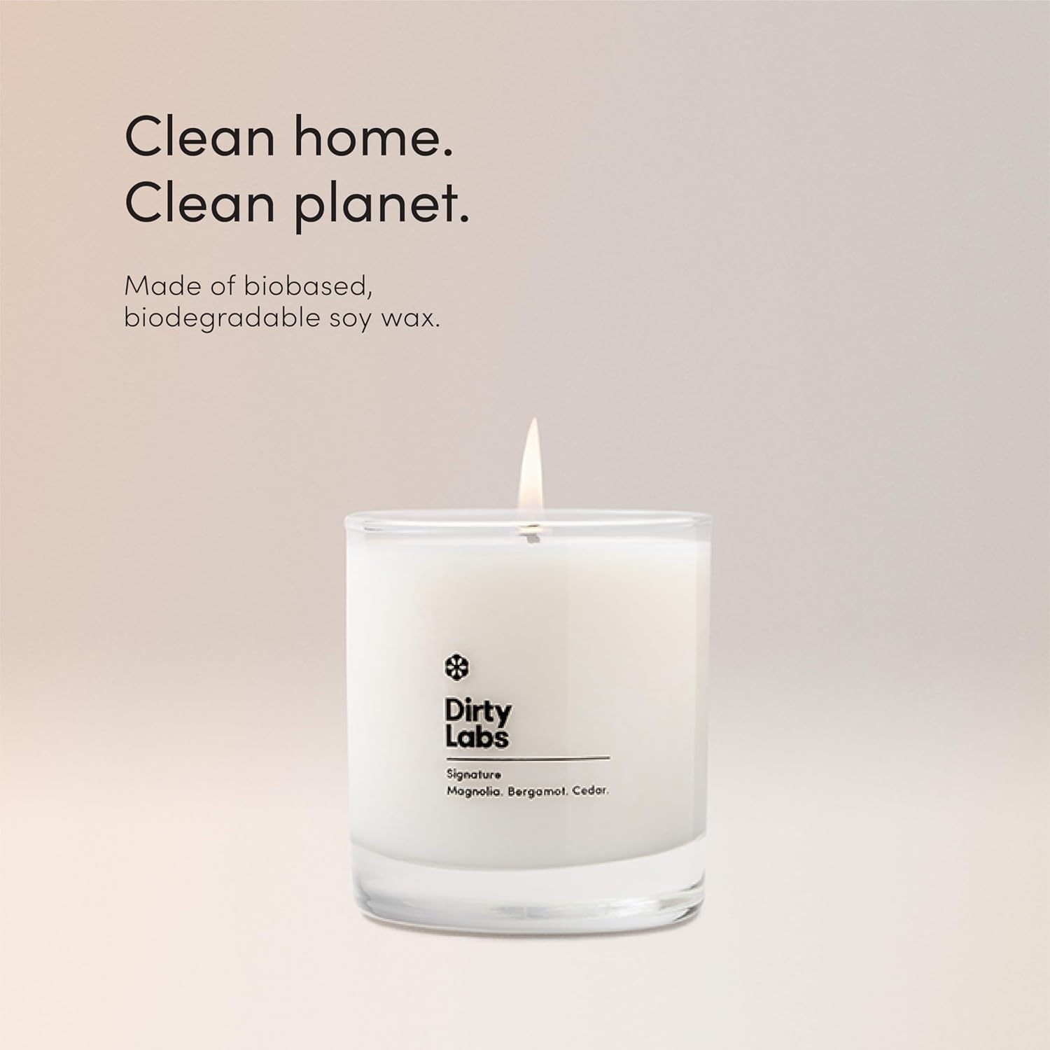Dirty Labs | Signature Scent | Eco-Friendly Soy Wax Candle | Magnolia. Bergamot. Cedar. | Luxe Home Candle | Vegan, Non-Toxic, Made in USA : Health & Household
