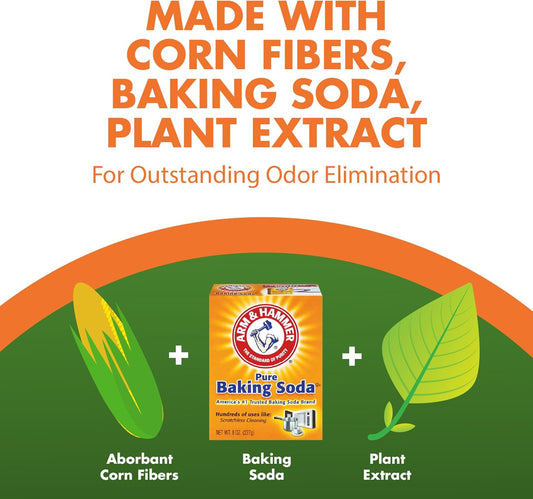 Arm & Hammer Naturals Clumping Cat, Litter Odor Control, Multi Cat Litter, 18 Lb. Bag