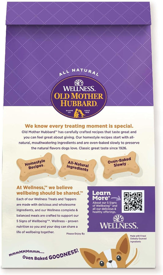 Wellness Old Mother Hubbard Classic P-Nuttier Natural Dog Treats, Crunchy Oven-Baked Biscuits, Ideal For Training, Mini Size, 20 Ounce Bag