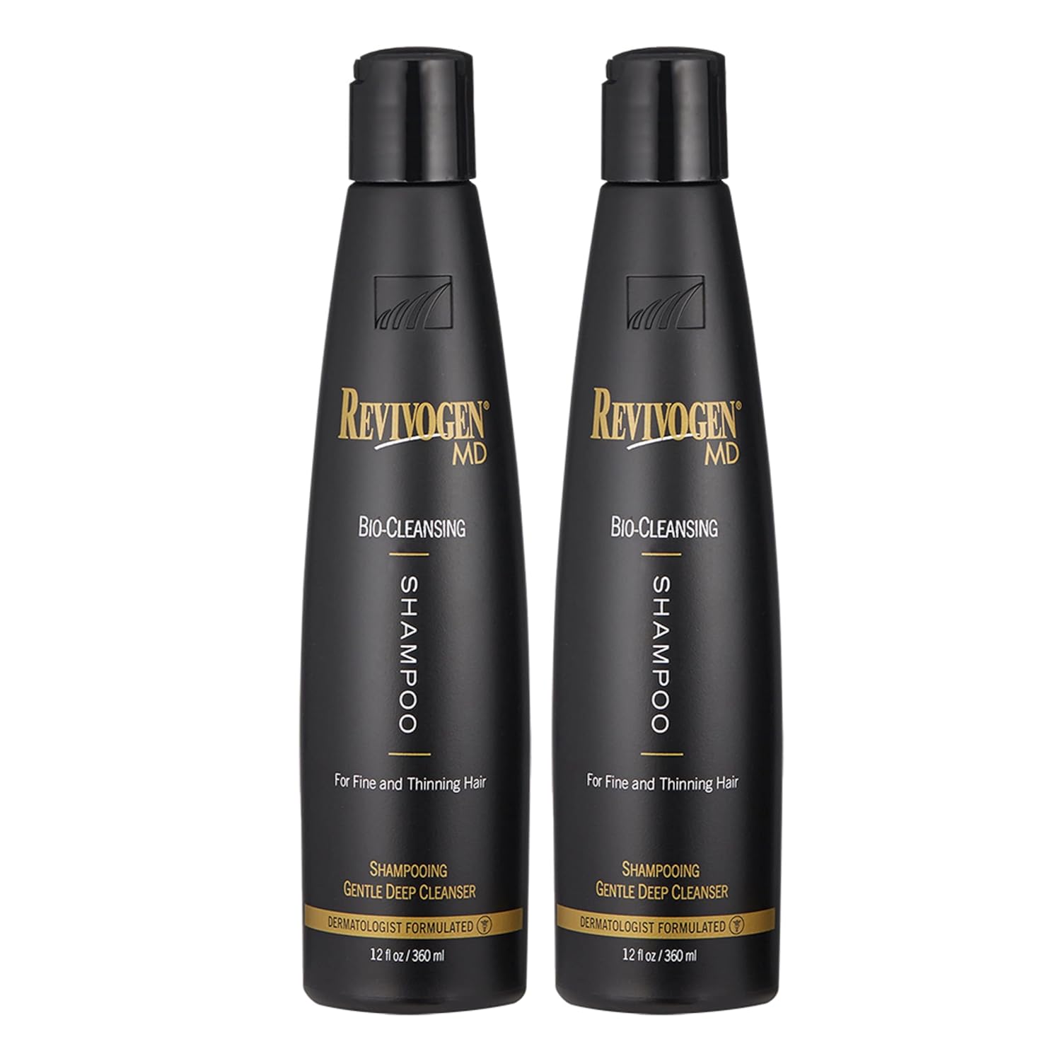 Revivogen Md Bio-Cleansing Shampoo For Thinning Hair, Dht Blocker Shampoo, Hair Loss Shampoo, Shampoo Thinning Hair, Soothes Scalp, Routine Shampoo For Women/Men Hair Loss, Hair Shampoo, 12Oz, 2Pk