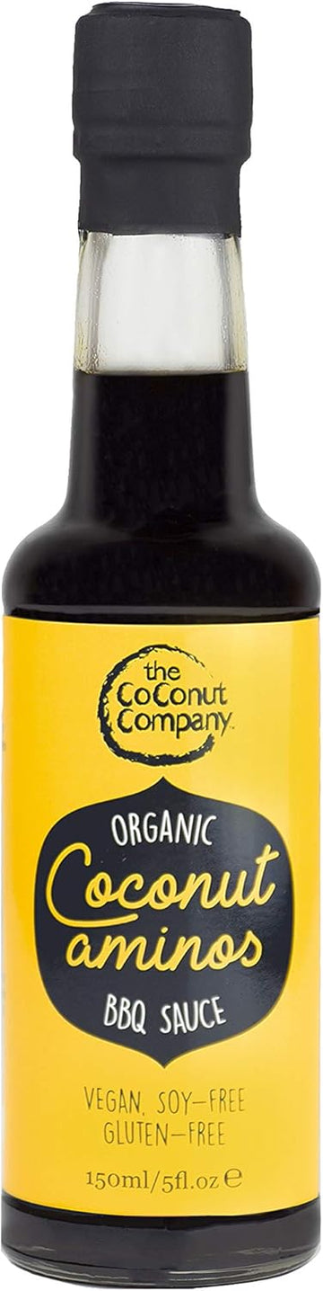 The Coconut Company - Organic Coconut Aminos Barbeque Sauce - 150Ml - Coconut Aminos Alternative For Soy & Bbq Sauce, Vegan, Gluten-Free, Soy Free, Naturally Fermented, Pure Coconut Sap