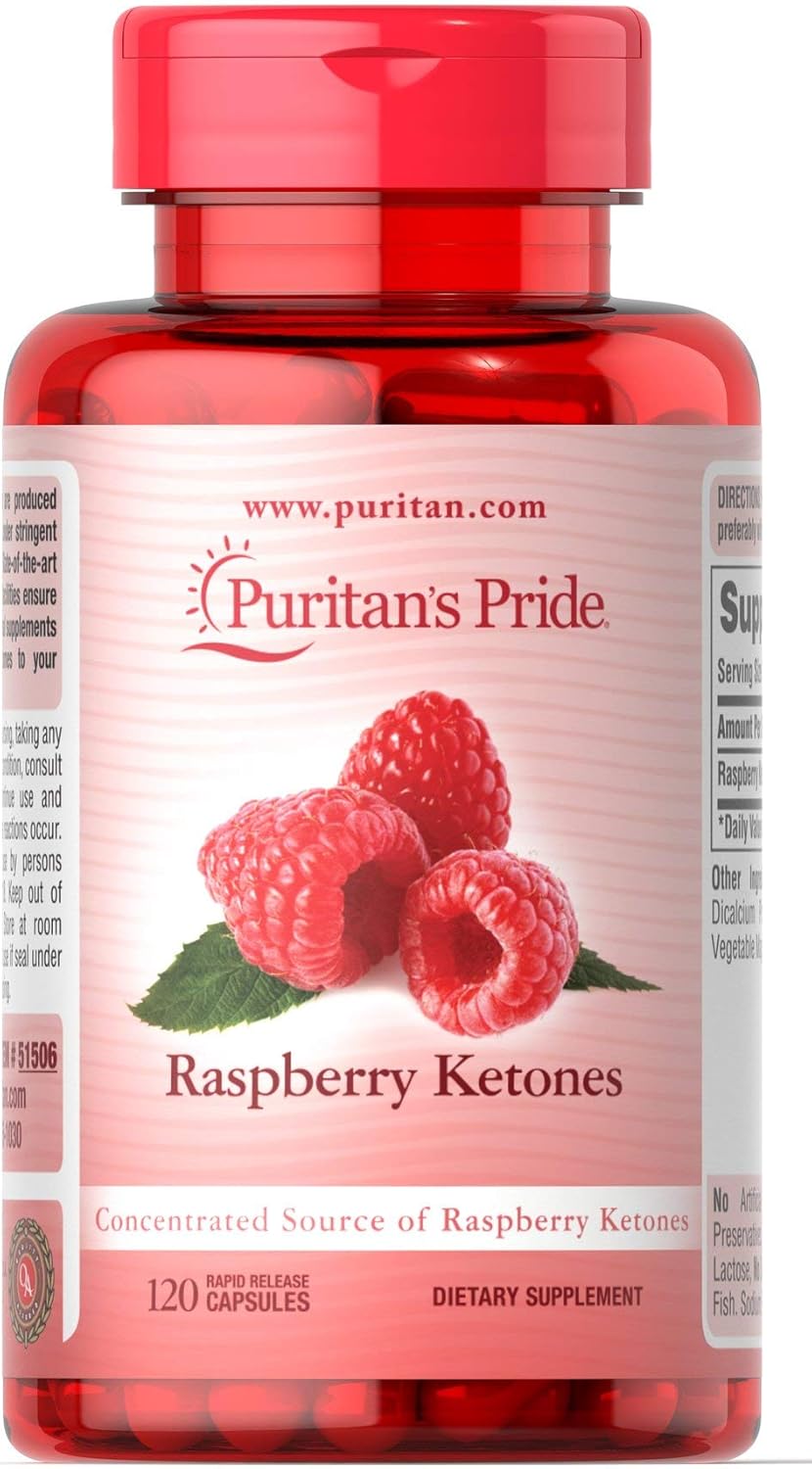 Puritan's Pride Raspberry Ketones 100 mg-120 Rapid Release Capsules