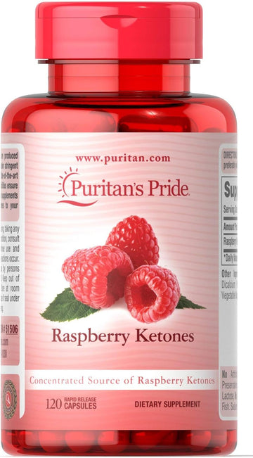 Puritan's Pride Raspberry Ketones 100 mg-120 Rapid Release Capsules