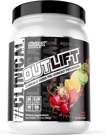 Nutrex Research Outlift, Clinically Dosed Pre-Workout Powerhouse, Citr