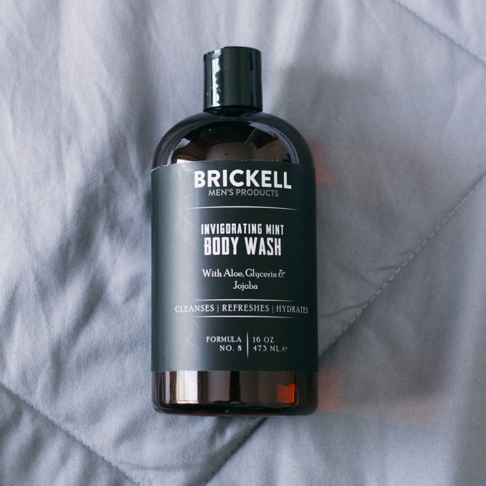 Brickell Men's Invigorating Mint Body Wash for Men, Natural and Organic Deep Cleaning Shower Gel with Aloe, Glycerin, and Jojoba, Sulfate Free : Beauty & Personal Care