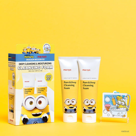 Ma:Nyo Pure & Deep Cleansing Foam Korean Skin Care, Daily Cleanser (8.1 Fl Oz (Minions Edition))