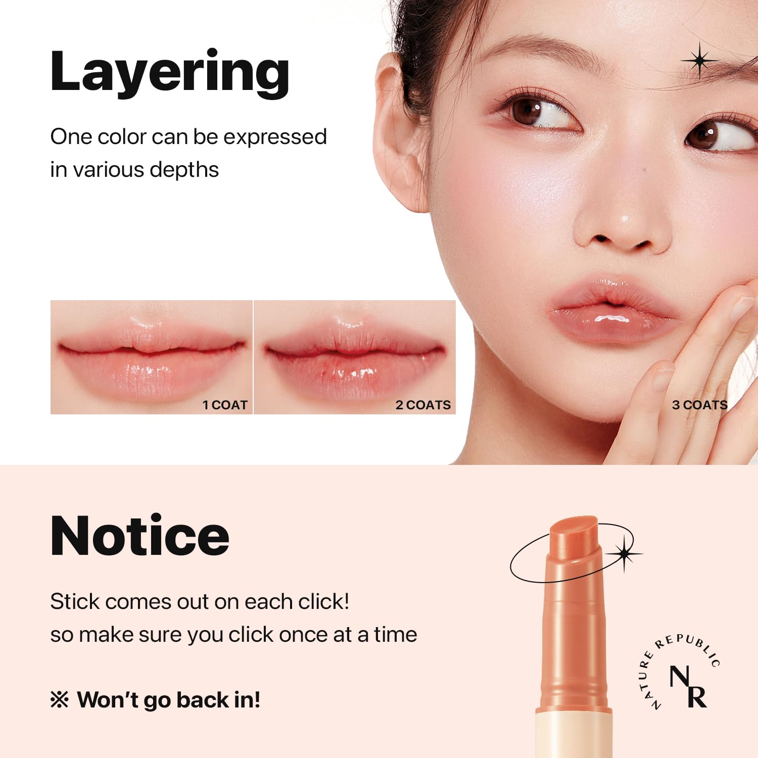 Nature Republic Honey Melting Lip (01 Apricot) Soft Lip Stick, Korean Lip, Lip Gloss, Glow Lip, Glossy, Lip Balm, Lip Crayon, Jelly Gloss, Lip Pen, Tint,Valentines Day Gifts, Korean Make Up