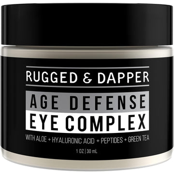 Rugged & Dapper Men'S Eye Cream For Dark Circles, Puffiness, Wrinkles & Puffy Eyes, Unscented Gel With Hyaluronic Acid, Vitamin E, Argan Oil, 1 Fl Oz