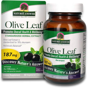 Nature'S Answer Oleopein Olive Leaf Vegetarian Capsules, 60-Count Promotes Overall Good Health And Well Being* Alcohol-Free, Gluten-Free & Kosher