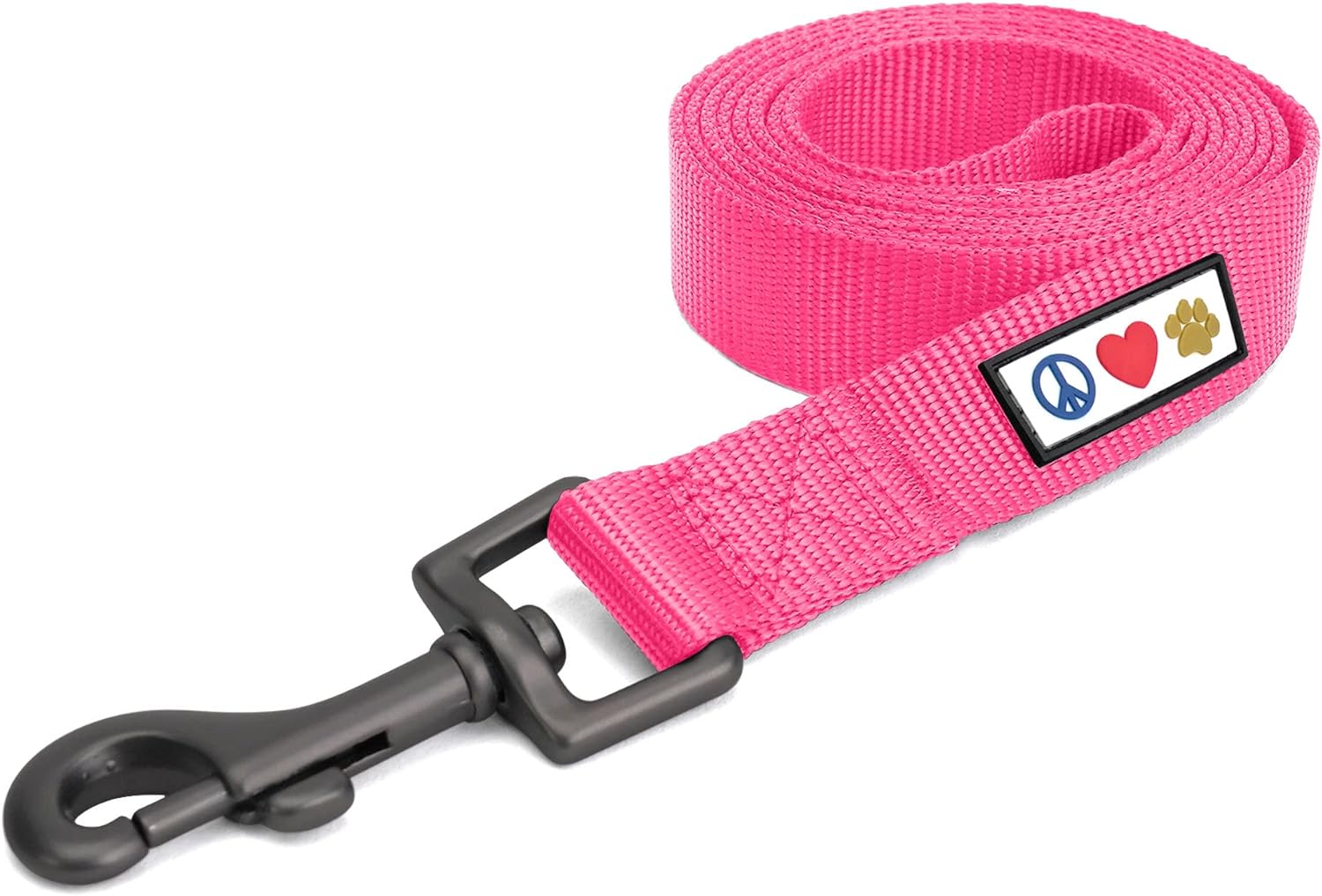 Pawtitas Dog Lead for Small Dogs Comfortable Handle Training Dog Lead 1.8m Long Dog Lead Puppy Lead - Solid Pink Dog Lead for Small Breeds