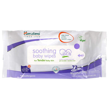 Himalaya Soothing Baby Calming Wipes For Soft, Clean, And Sensitive Skin, 72 Wipes