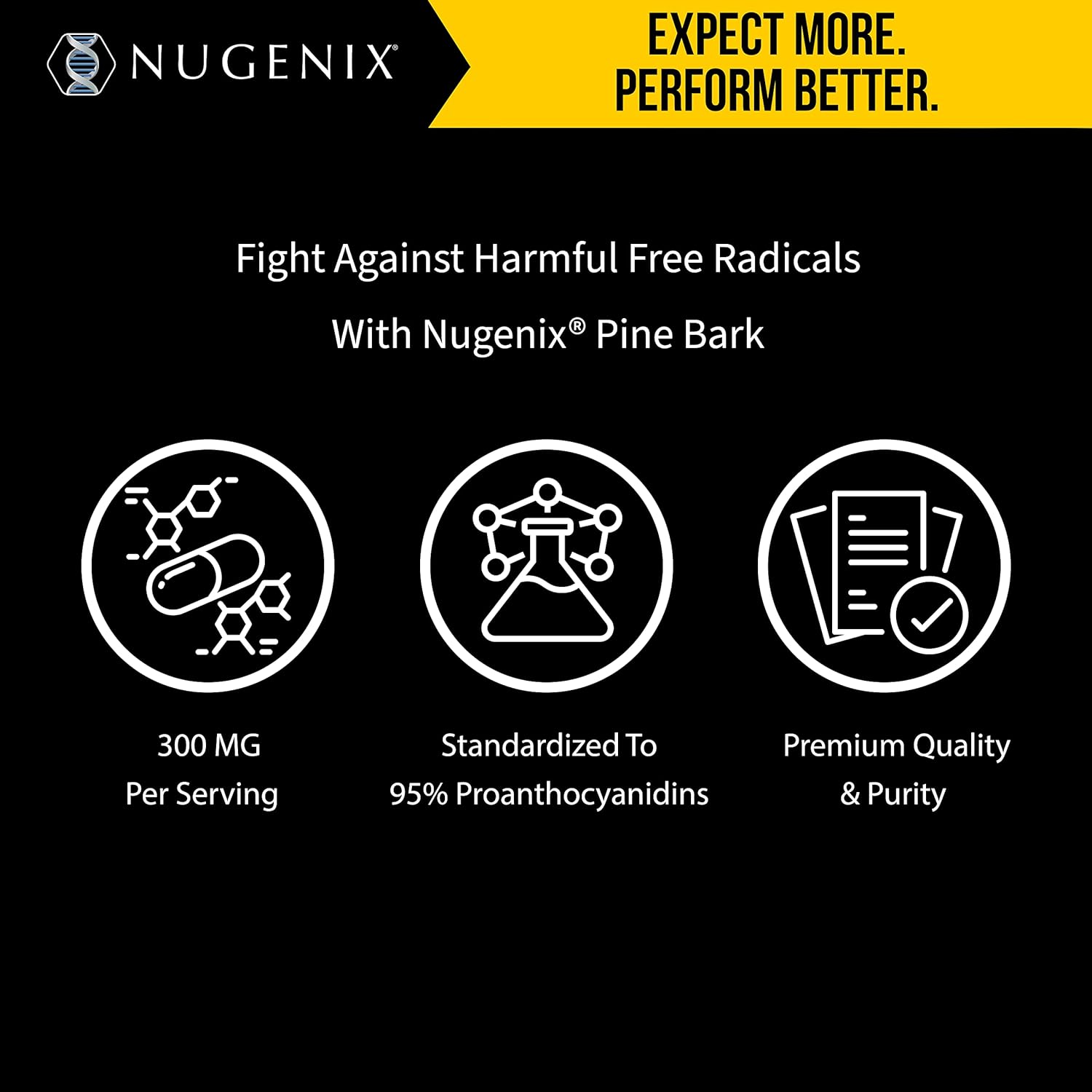 Nugenix Essentials Pine Bark Extract, 300mg, 95% Proanthocyanidins Pine Bark Supplement for Men - 30 Count : Health & Household