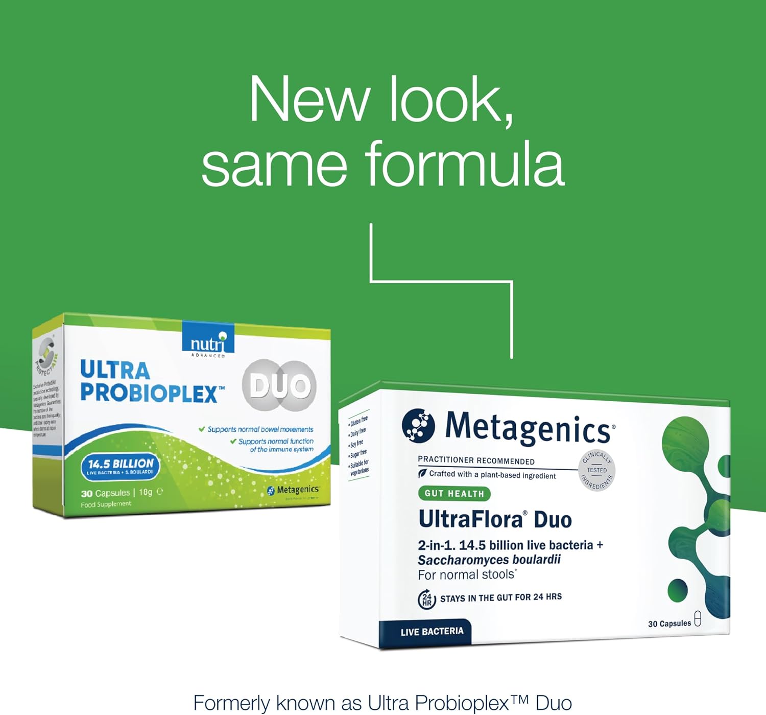 Metagenics UltraFlora Duo - Probiotic - 14.5 Billion Live Bacteria with Saccharomyces boulardii & Vitamin D - Gut and Immune Support - 30 Capsules : Amazon.co.uk: Health & Personal Care