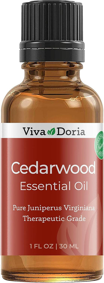 Viva Doria 100% Pure Cedarwood Essential Oil, Therapeutic Grade, Virginia Cedarwood Oil, 30 Ml (1 Fluid Ounce)