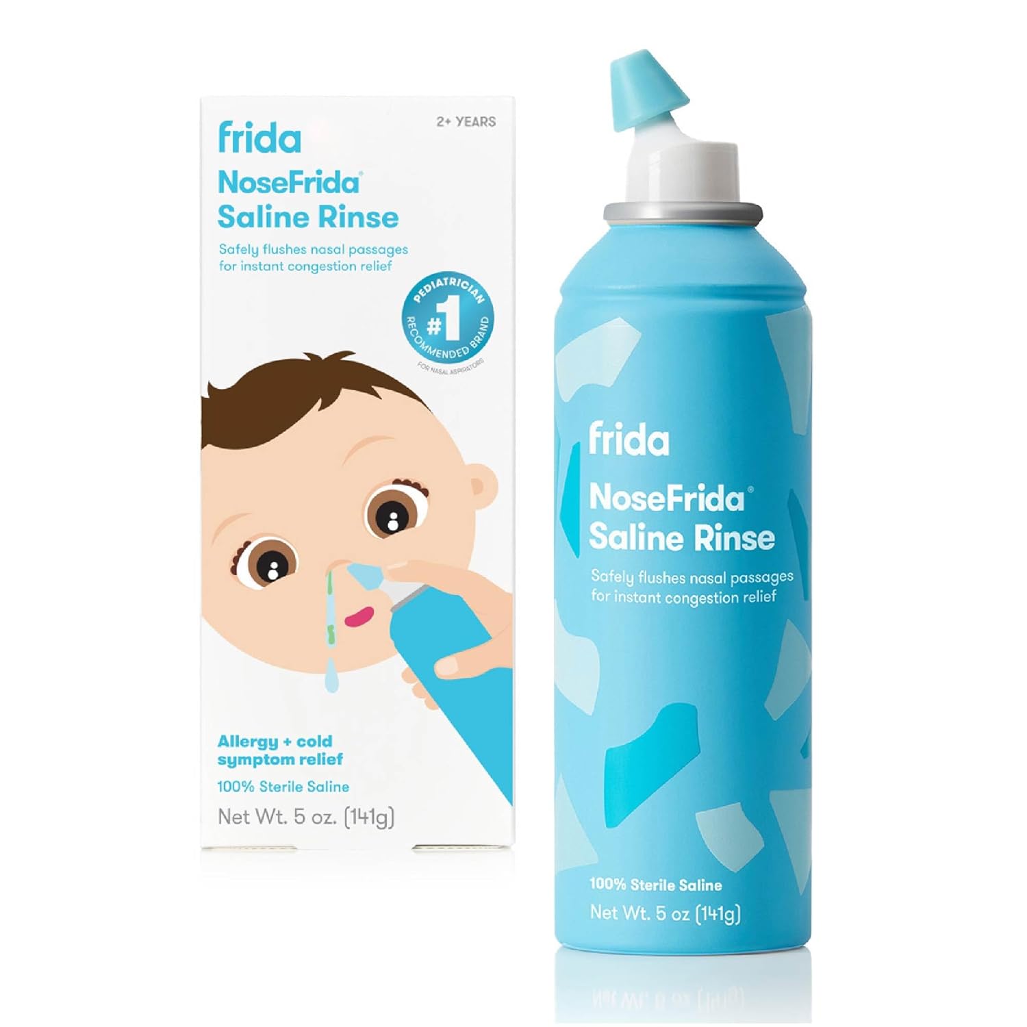 Frida Baby Nosefrida Saline Mist Spray, Baby Saline Nasal Spray Decongestant For Allergy Relief And Congestion Relief To Soften Nasal Passages, 3.4 Fl.Oz