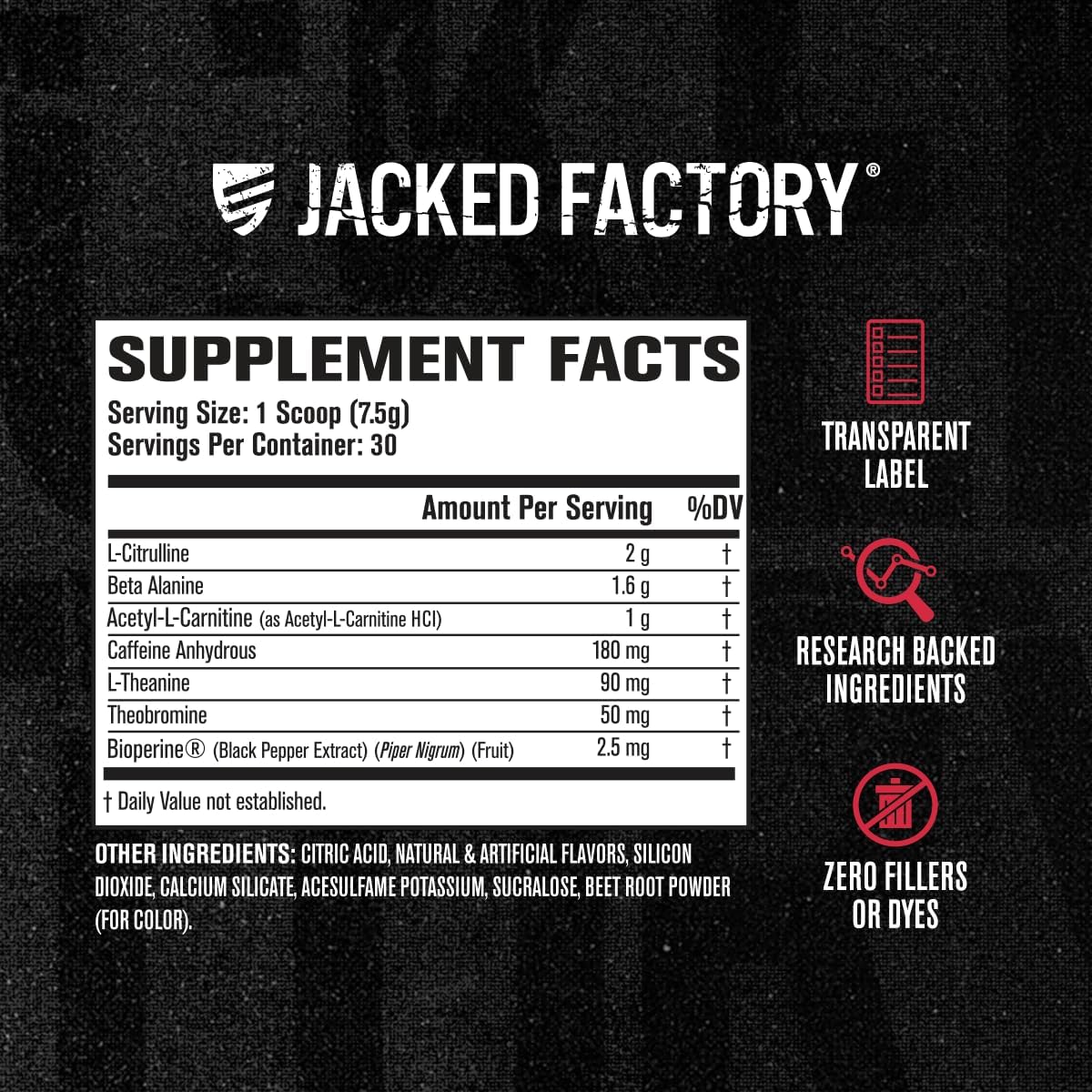 Jacked Factory NITROSURGE Shred Pre Workout Supplement (Fruit Punch, 30 Servings) & Creatine Monohydrate Powder (Unflavored, 30 Servings) : Health & Household