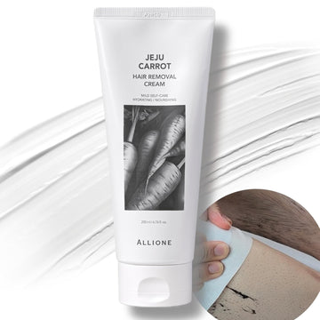 Hair Removal Cream With Carrot | Sooth & Painless For Sensitive Skin, Bikini, Underarms, Arms, Legs, Chest Hair Removal With Fruits Scent, Crema Depiladora For Women & Men, 200Ml
