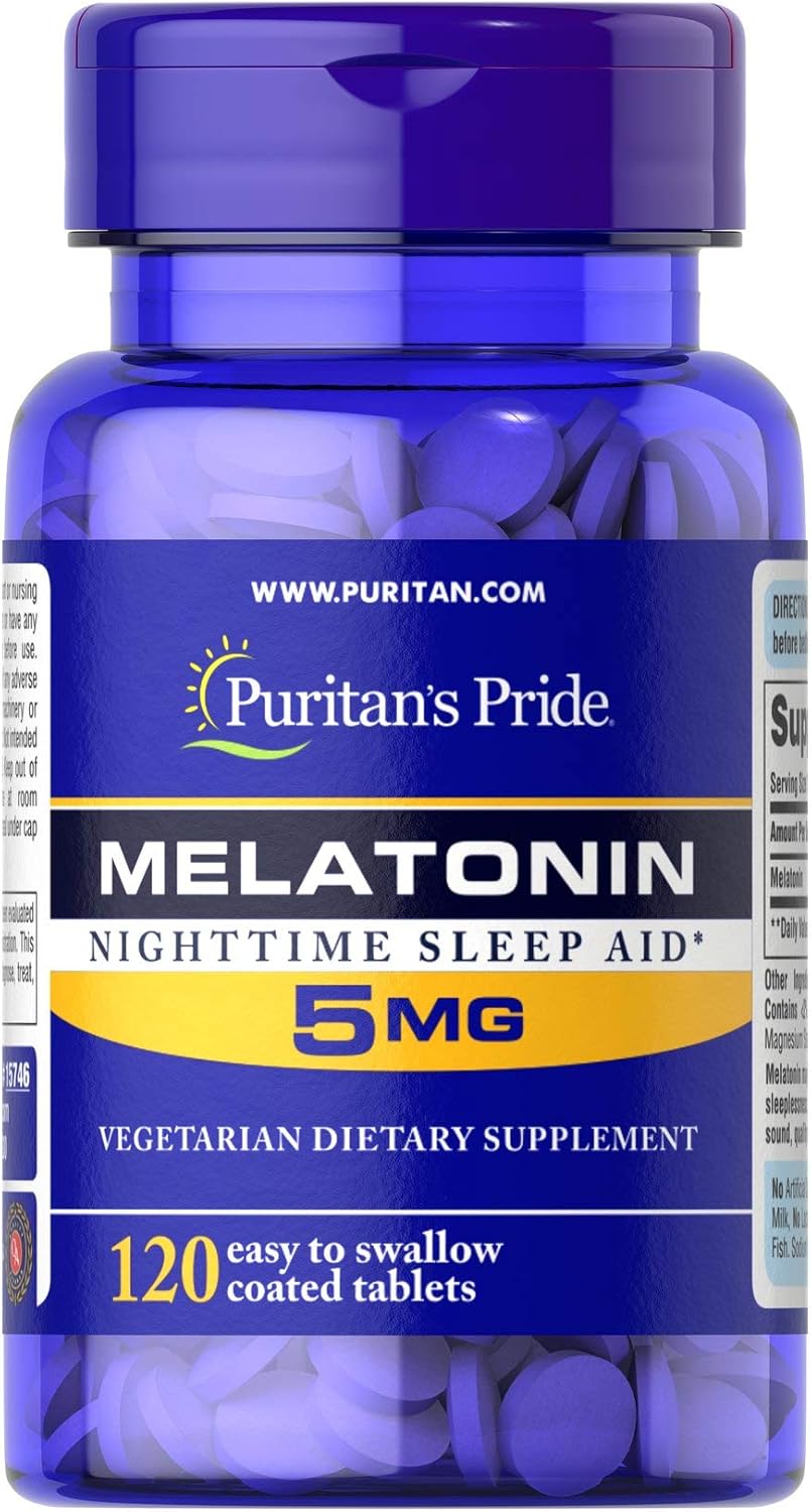 Puritan's Pride Extra Strength Melatonin 5 mg-120 Tablets