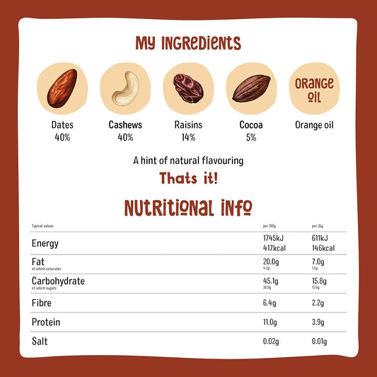 Nakd Cashew Cookie Natural Fruit & Nut Bars - Vegan - Healthy Snack - Gluten Free - 35G X 18 Bars
