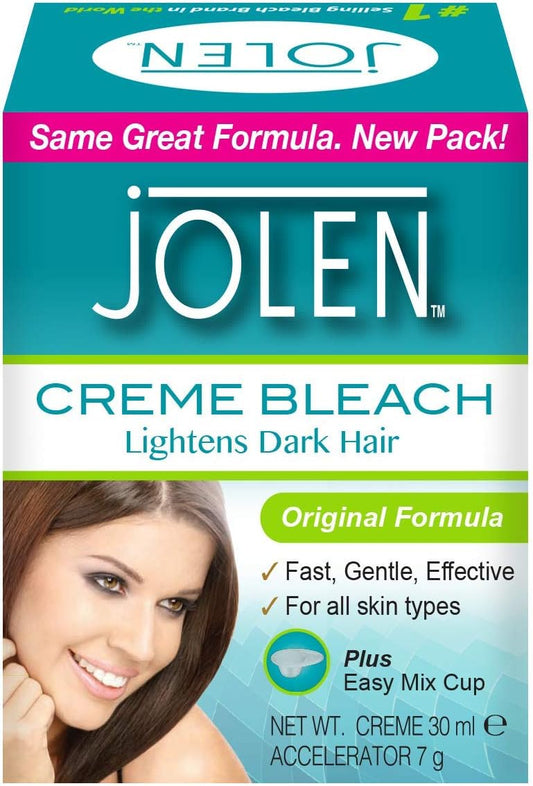 Jolen Crème Bleach Lightens Dark Hair. Original Formula For Face And Body Hair. 125Ml