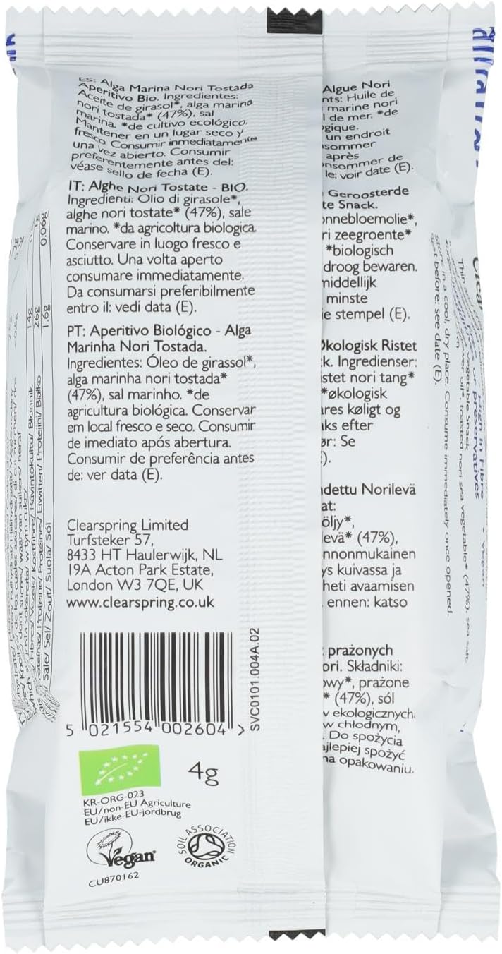 Clearspring Organic Seaveg Original Crispies, 0.010999 kg : Amazon.co.uk: Grocery