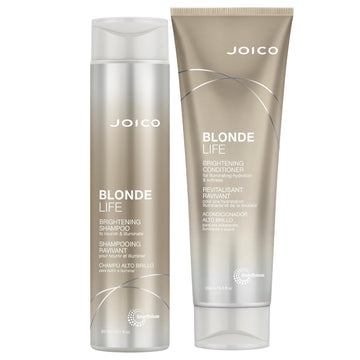 Joico Blonde Life Brightening Shampoo And Conditioner | For Blonde Hair | Add Softness & Smoothness | Sulfate Free | With Monoi & Tamanu Oil